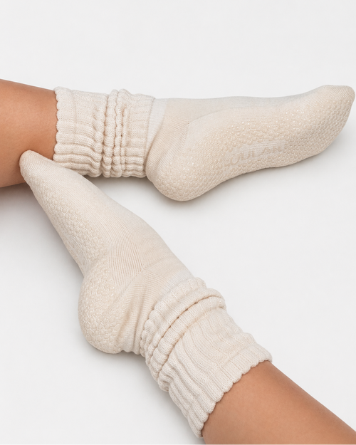 Full Cream SCRUNCH SOCKS PILATES YOGA SOULAR