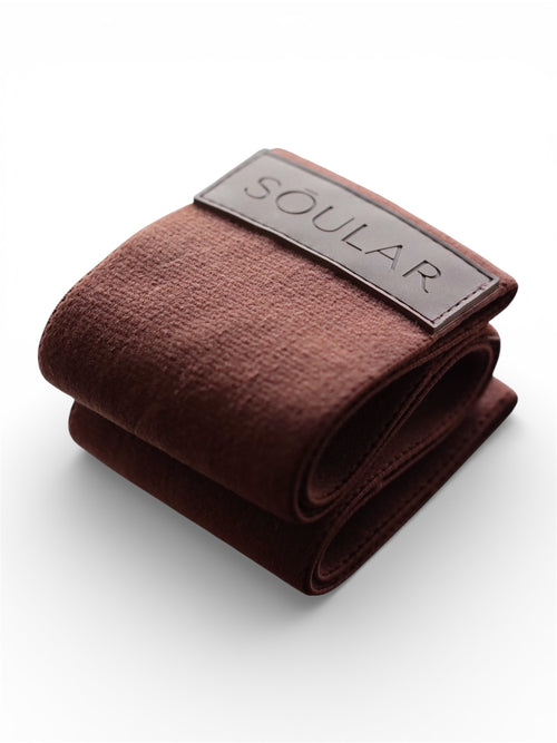 Soular heavy resistance band, espresso colour, brown with inner silicone grip anti slip