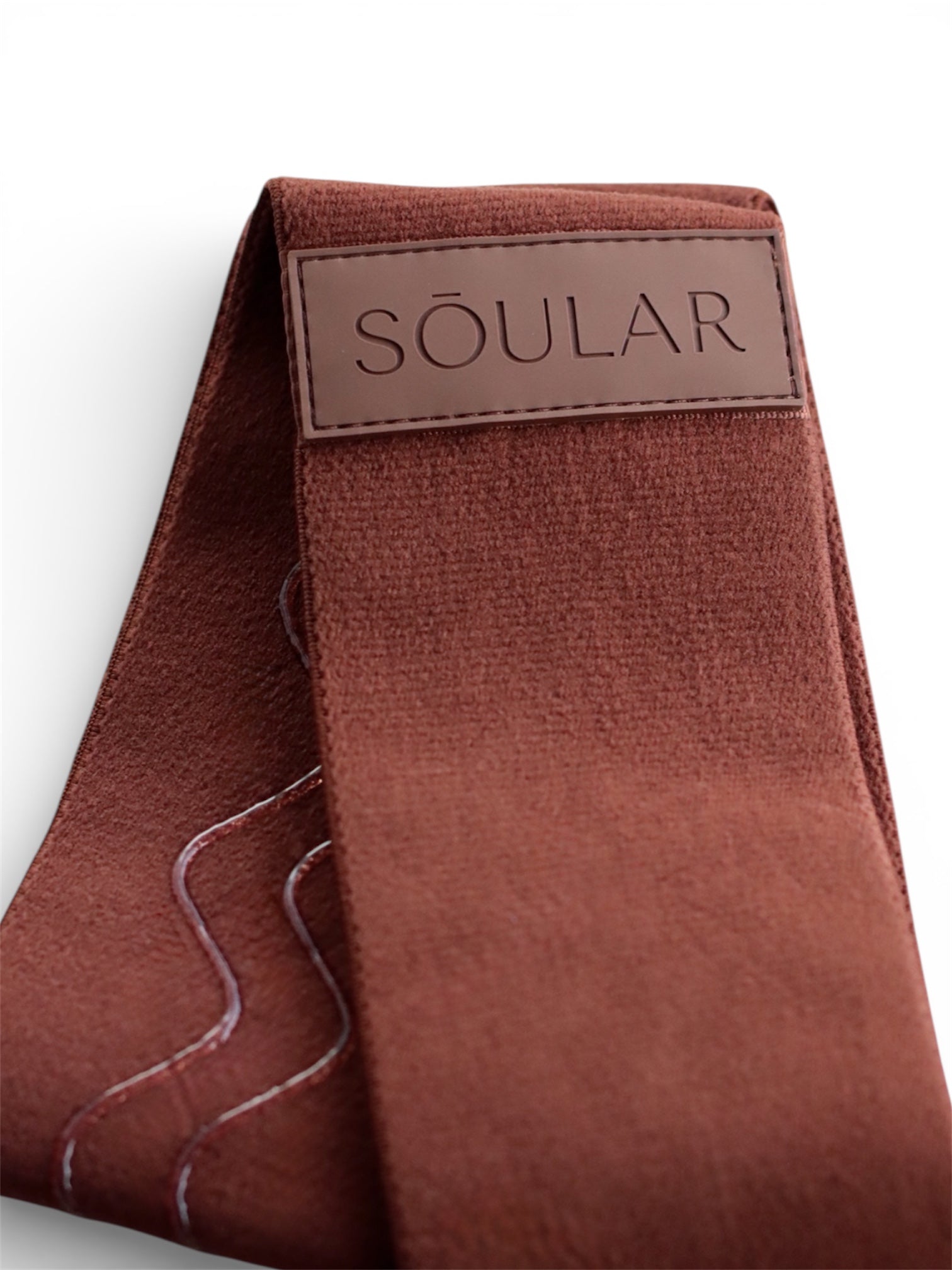 Soular heavy resistance band, espresso colour, brown with inner silicone grip anti slip