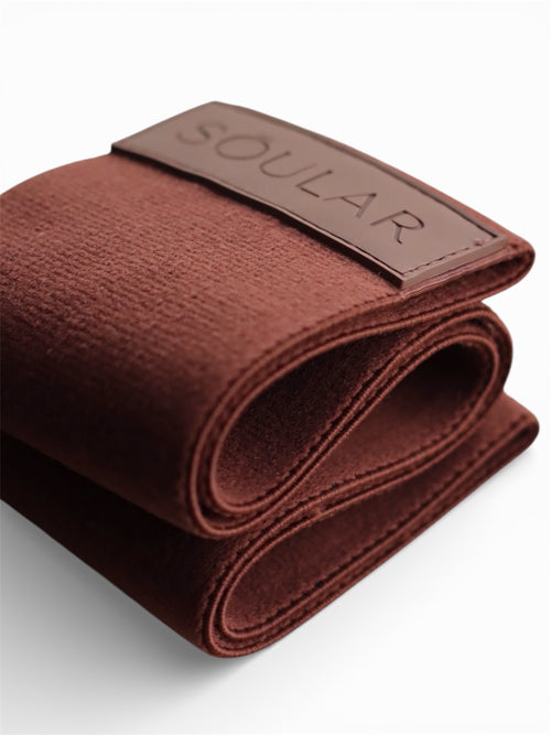 Soular heavy resistance band, espresso colour, brown with inner silicone grip anti slip