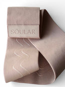 Soular resistance bands medium in mocha colour, soft/blush pink with inner silicone grip