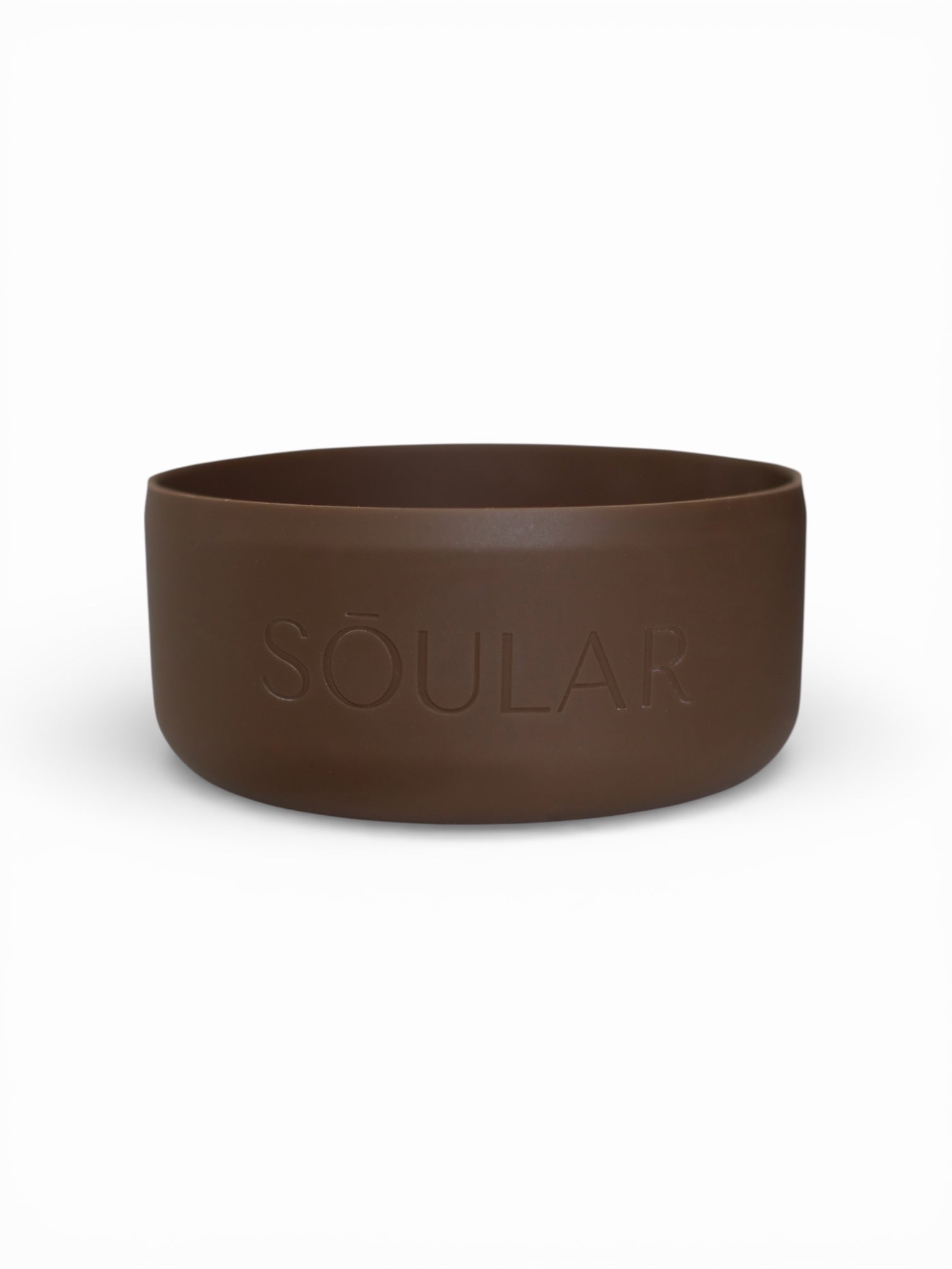 SŌULAR silicone bottle protector for stainless steel water bottles in brown