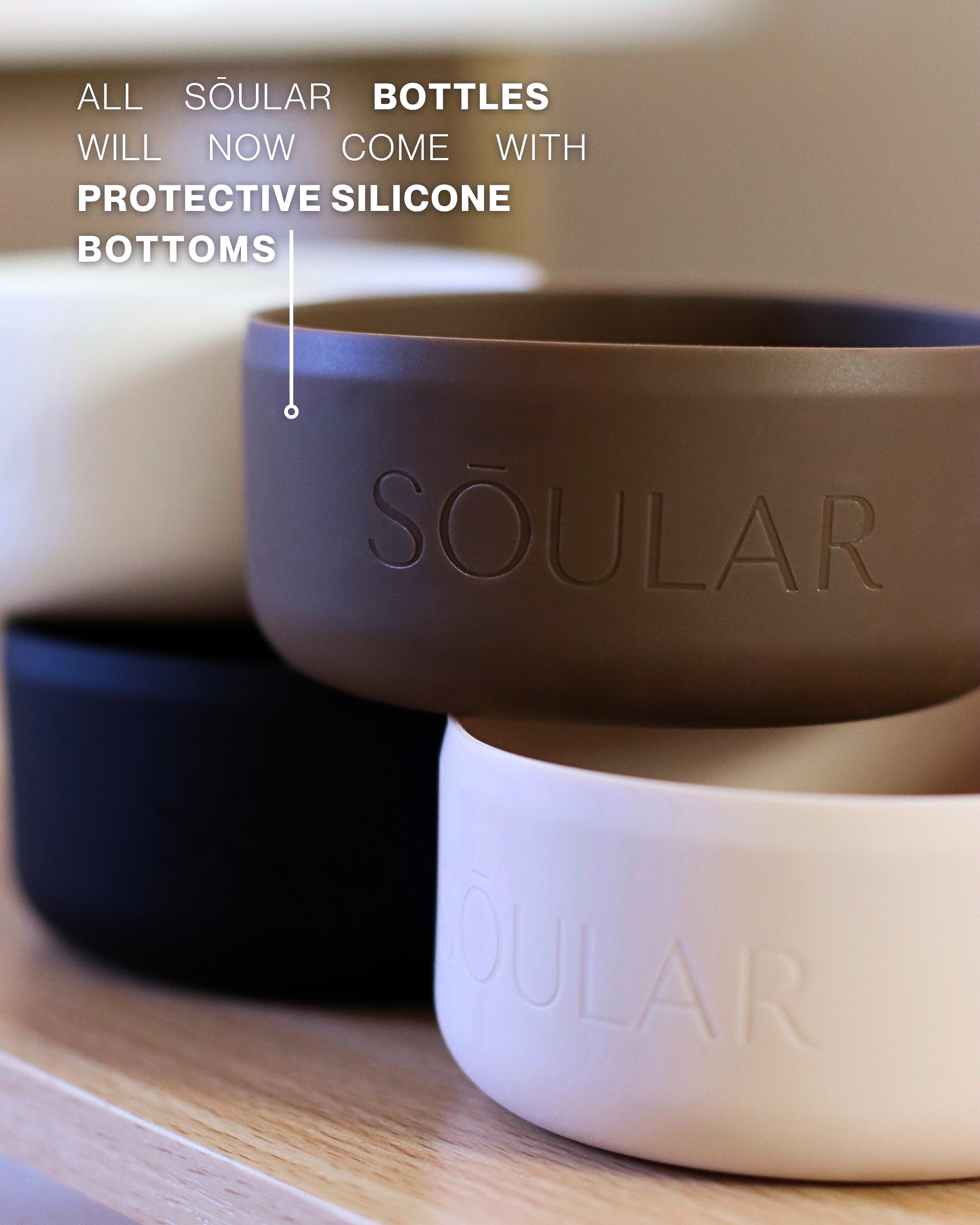 SŌULAR silicone bottle protector for stainless steel water bottles